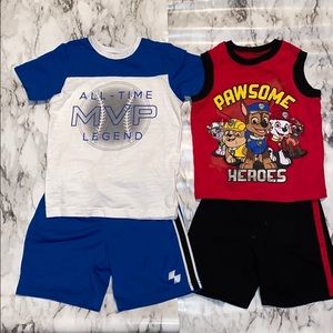 Toddler boys 4t short sets